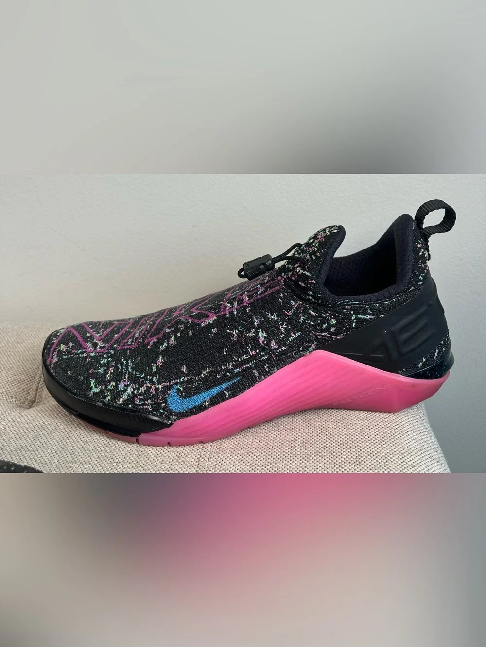 Nike React Metcon AMP Black Pink Cross Training Gym Shoes Womens 9.5 CT9155-063 - Picture 4 of 15